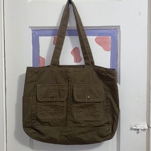 Sage green tote bag